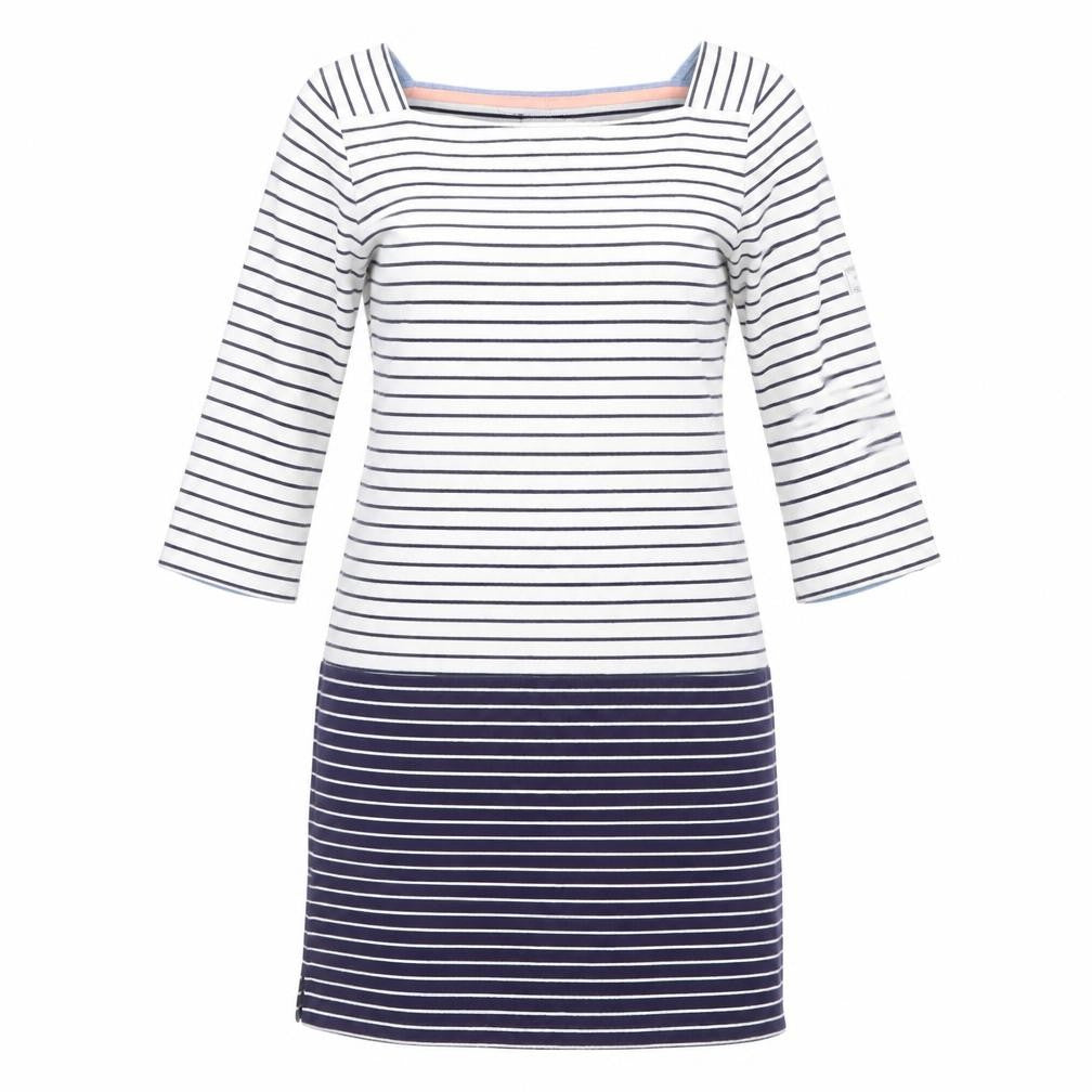 Joules Women Blue Striped Cotton Shift Dress Size 12