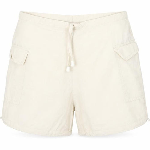 L.F.L Women Beige Cotton Nylon Cargo Shorts Size 12