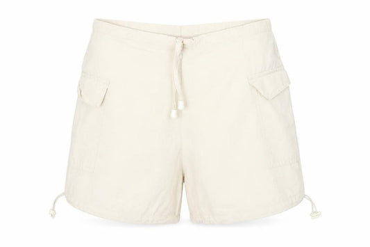 L.F.L Women Beige Cotton Nylon Cargo Shorts Size 12