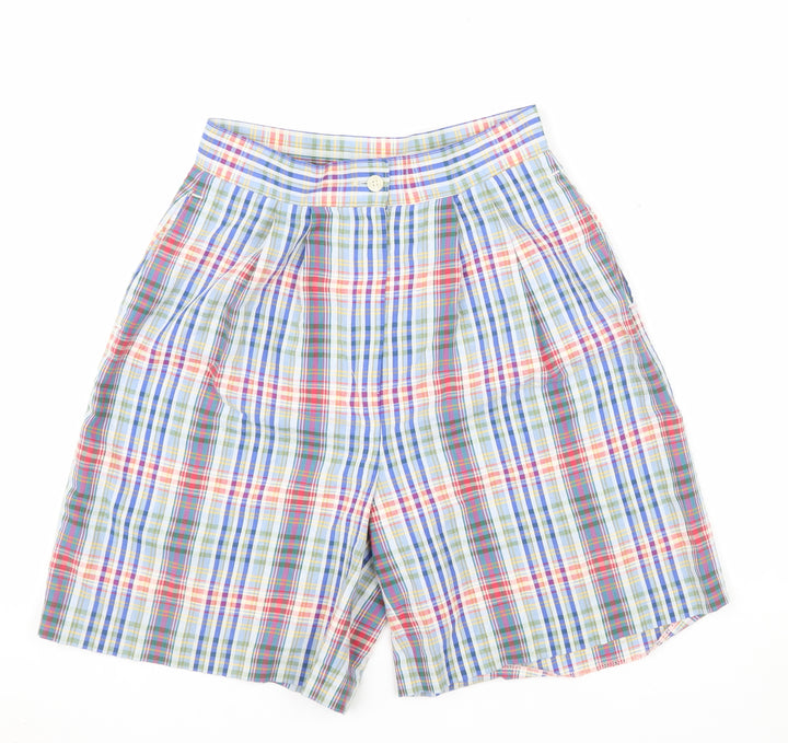 Next Womens Multicoloured Cotton Blend Pleated Chino Shorts Size 12