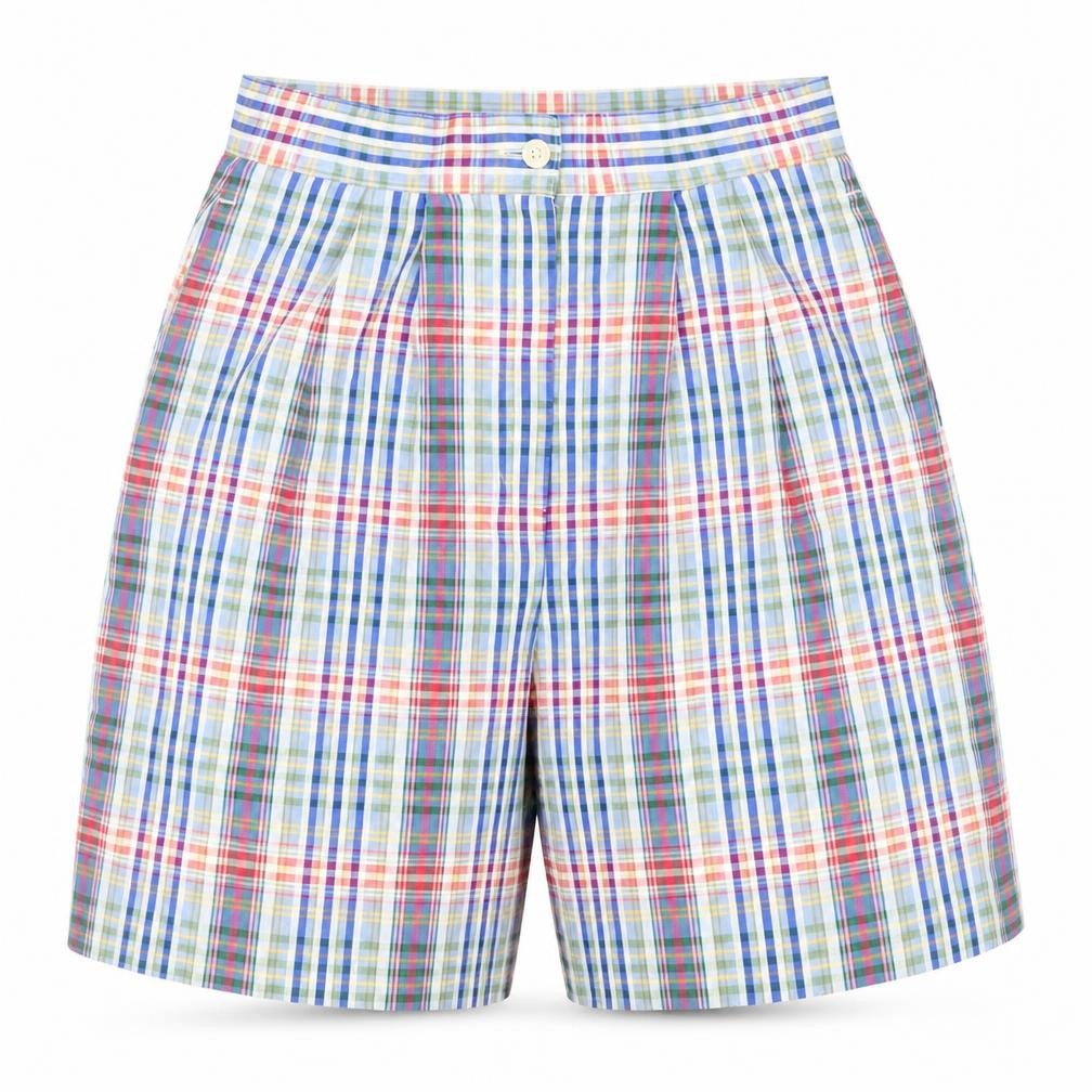 Next Womens Multicoloured Cotton Blend Pleated Chino Shorts Size 12