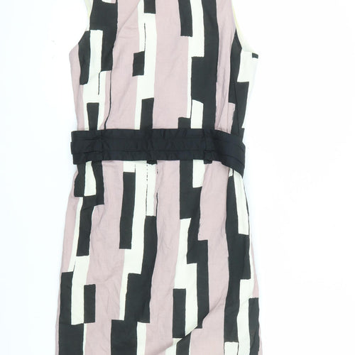 Gap Women’s Multicoloured Wrap Dress UK 8 V-Neck Sleeveless Cotton