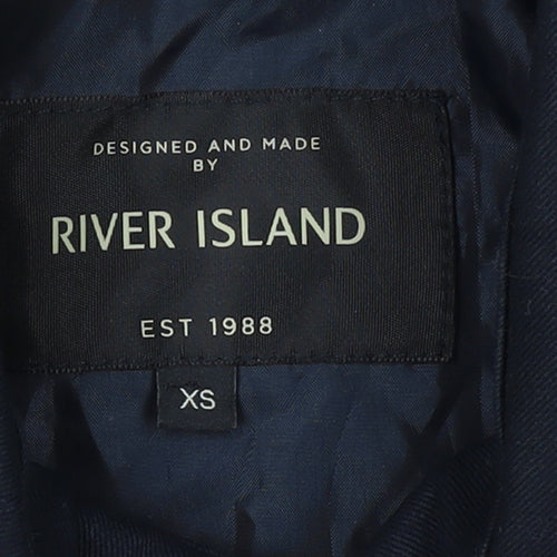 River Island Women's Black XS Classic Belted Trench Coat