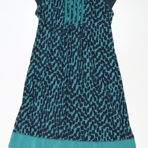 Marks and Spencer Per Una Blue Geometric Shift Dress Women’s Size 14