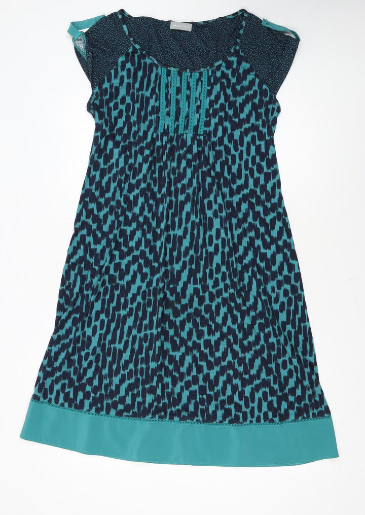 Marks and Spencer Per Una Blue Geometric Shift Dress Women’s Size 14