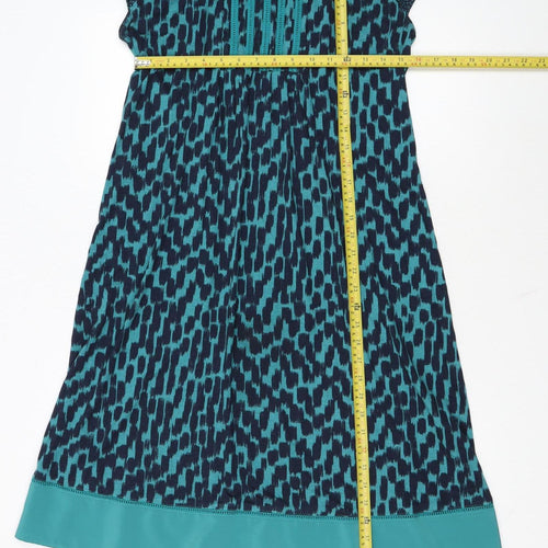 Marks and Spencer Per Una Blue Geometric Shift Dress Women’s Size 14