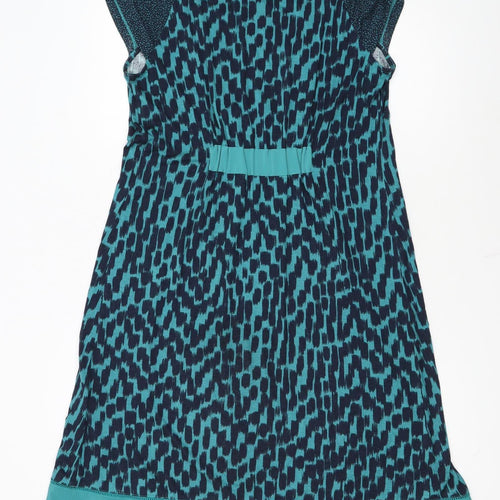 Marks and Spencer Per Una Blue Geometric Shift Dress Women’s Size 14