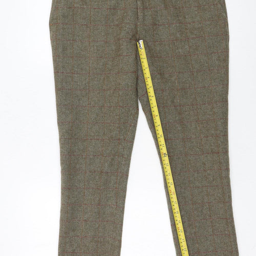 House of Cavani Men's Brown Check Tweed Trousers 32R Regular Fit