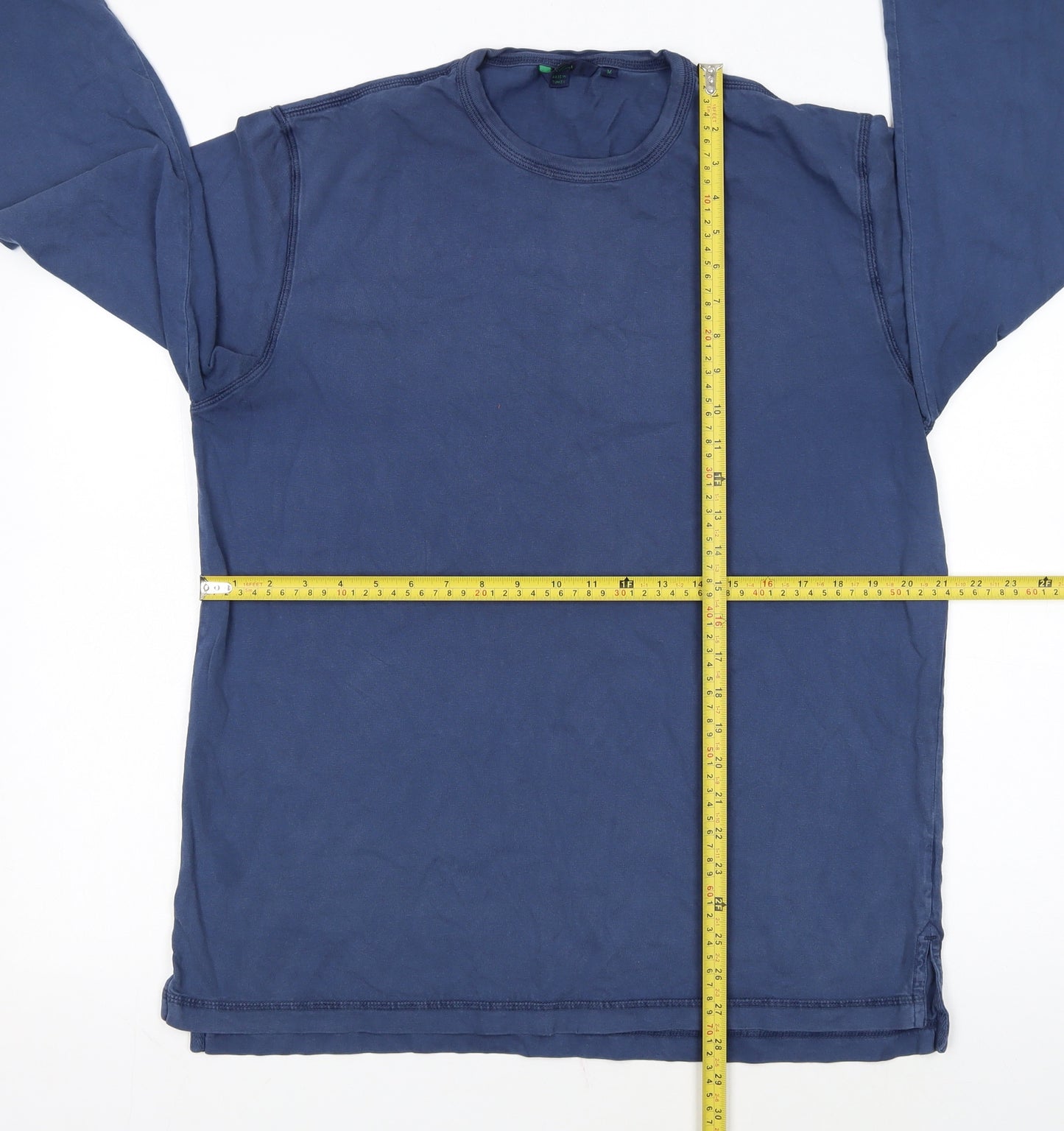 Boden Men's Blue Long Sleeve Cotton Crew Neck T-Shirt M