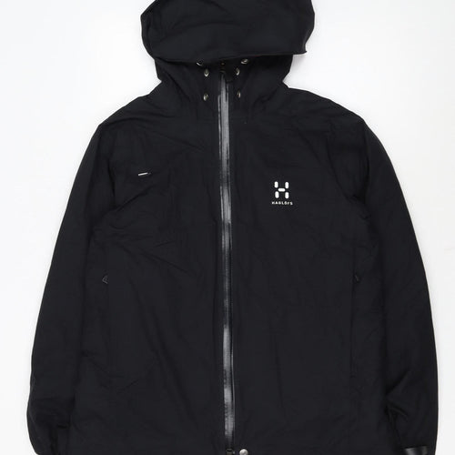 Haglöfs Women's Black Waterproof Hooded Rain Jacket L