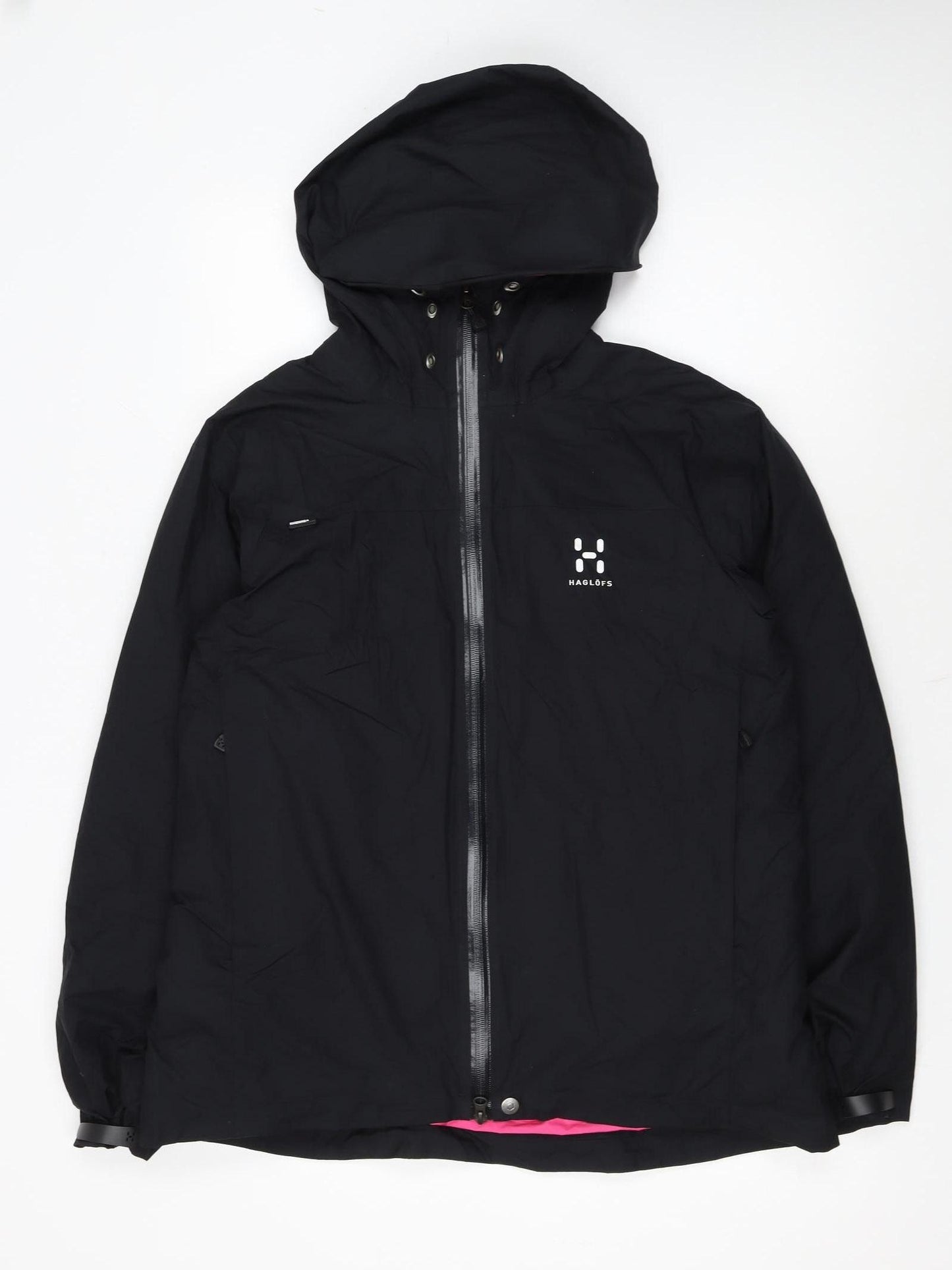 Haglöfs Women's Black Waterproof Hooded Rain Jacket L