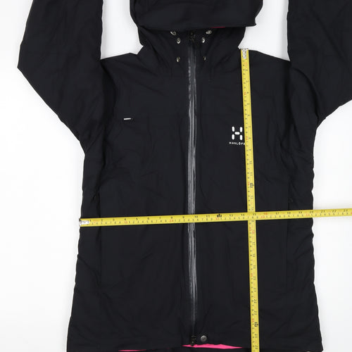 Haglöfs Women's Black Waterproof Hooded Rain Jacket L