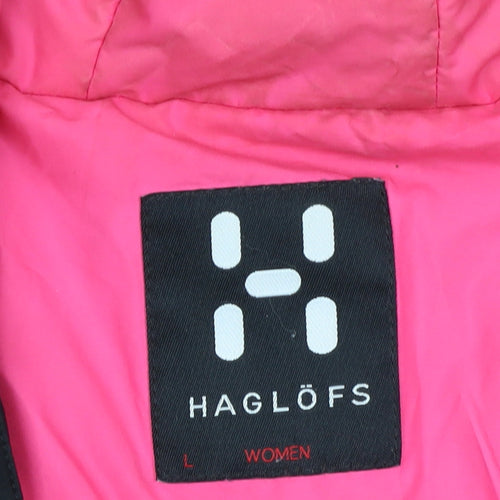 Haglöfs Women's Black Waterproof Hooded Rain Jacket L