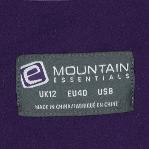 Mountain Essentials Women's Purple Fleece Full Zip Jacket UK 12