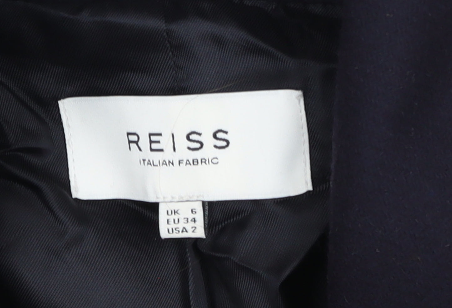 Reiss Womens Navy Wool Long Belted Trench Coat Size 6