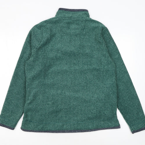 Weird Fish Womens Green 1/4 Zip Pullover Sweatshirt Size 14