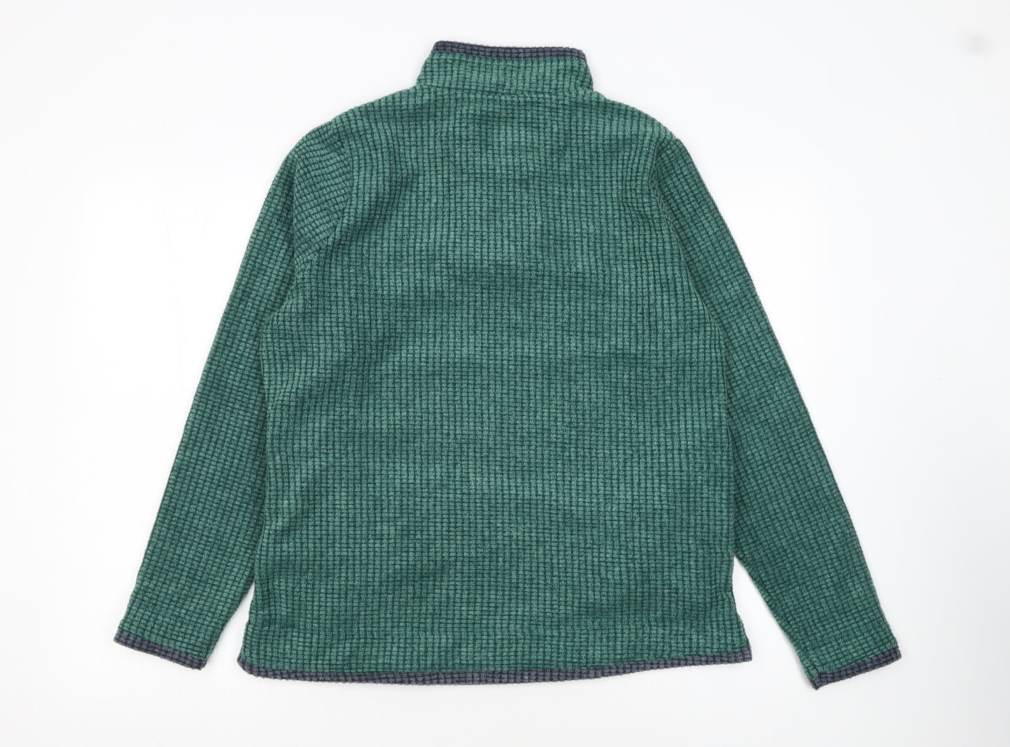 Weird Fish Womens Green 1/4 Zip Pullover Sweatshirt Size 14