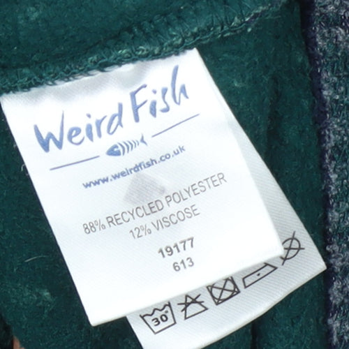 Weird Fish Womens Green 1/4 Zip Pullover Sweatshirt Size 14