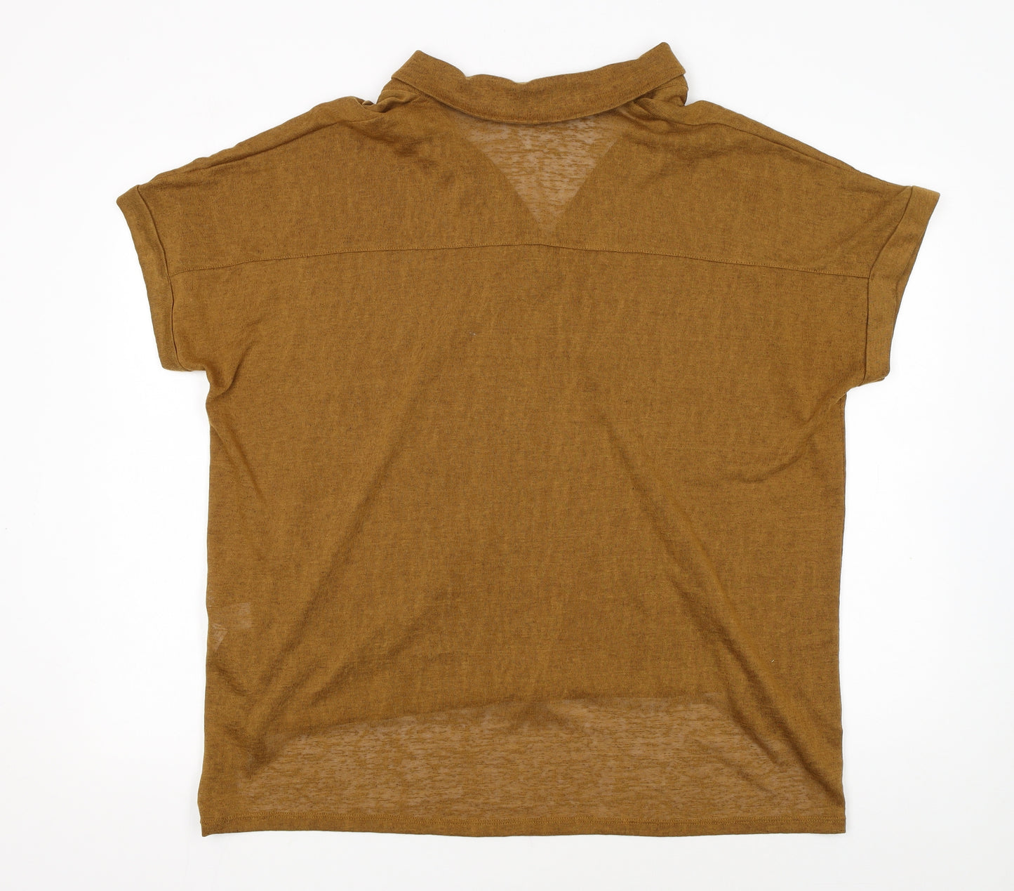 Next Women Brown Size 22 Tunic Blouse Short Sleeve Polyester