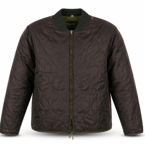 Brandit Men Brown Quilted Bomber Jacket 2XL Polyester Winter Lined