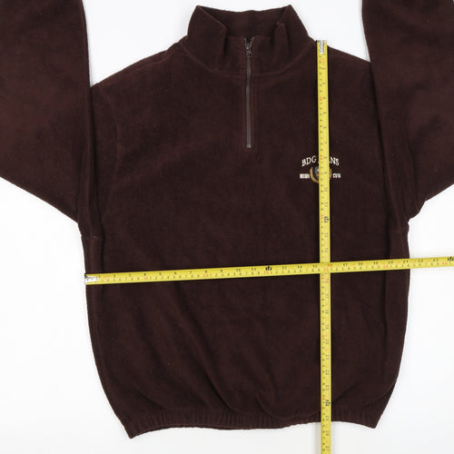 BDG Jeans Urban Outfitters Brown Fleece 1/4 Zip Sweatshirt Small Womens