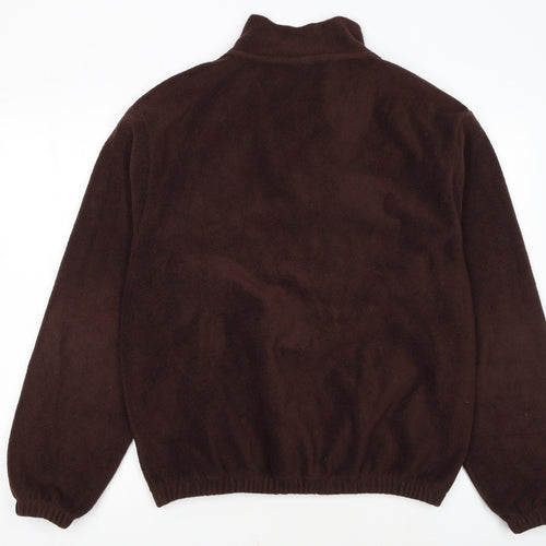 BDG Jeans Urban Outfitters Brown Fleece 1/4 Zip Sweatshirt Small Womens