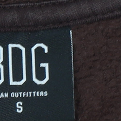 BDG Jeans Urban Outfitters Brown Fleece 1/4 Zip Sweatshirt Small Womens