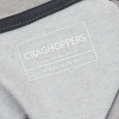 Craghoppers Women’s Grey Pullover Hoodie UK 6 Long Sleeve Lightweight