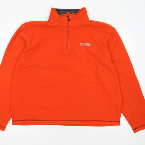 Regatta Mens Orange Fleece Sweatshirt XL Half Zip Outdoor Pullover