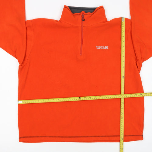 Regatta Mens Orange Fleece Sweatshirt XL Half Zip Outdoor Pullover