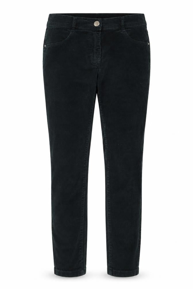 Dorothy Perkins Women Black UK 8 Petite Skinny Corduroy Trousers