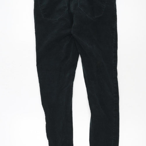 Dorothy Perkins Women Black UK 8 Petite Skinny Corduroy Trousers