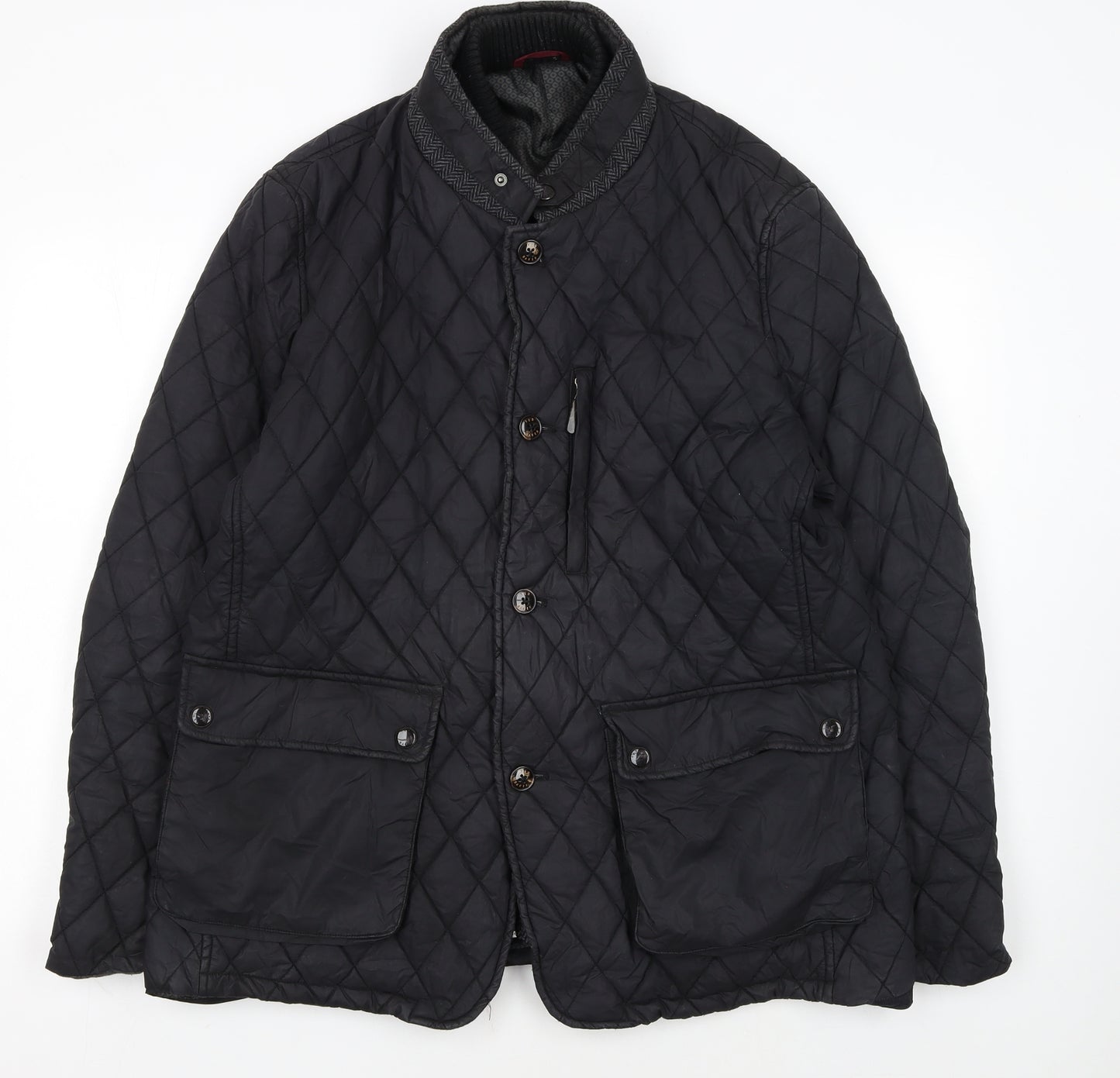 Ted Baker Men's Black Quilted Cotton Jacket 2XL