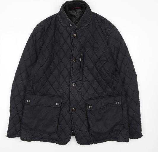 Ted Baker Men's Black Quilted Cotton Jacket 2XL