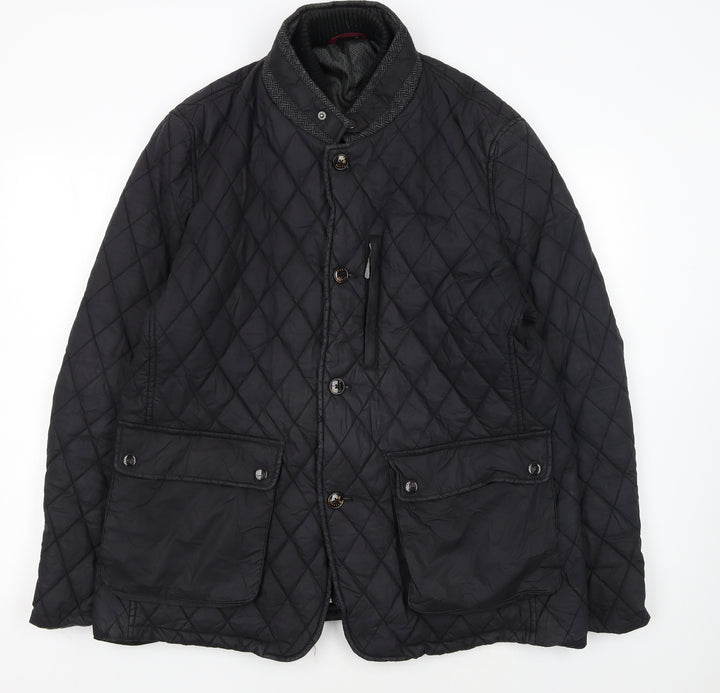 Ted Baker Men's Black Quilted Cotton Jacket 2XL