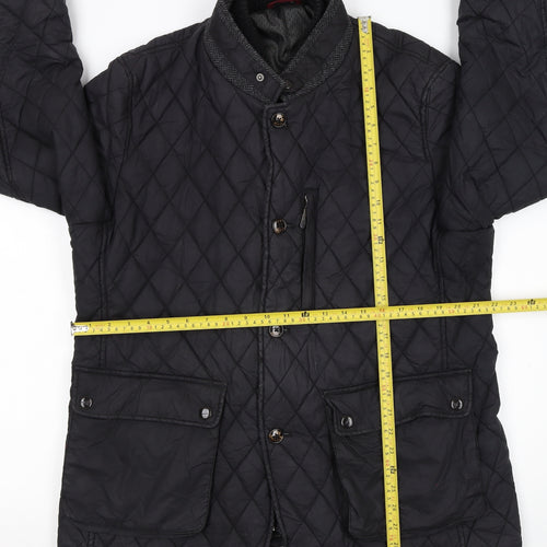 Ted Baker Men's Black Quilted Cotton Jacket 2XL