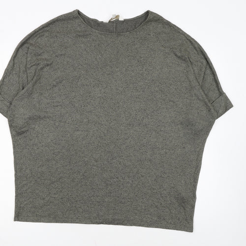 Apricot Women’s Grey Relaxed Fit Jersey T-Shirt UK 12