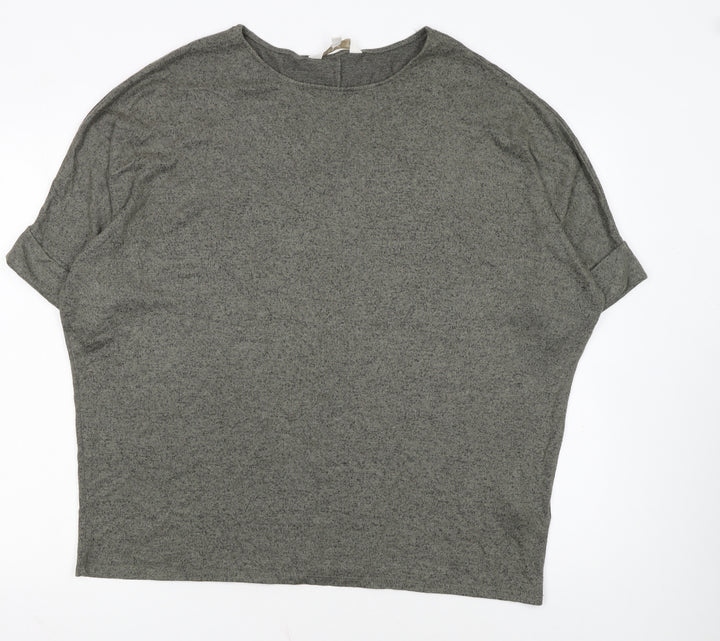 Apricot Women’s Grey Relaxed Fit Jersey T-Shirt UK 12