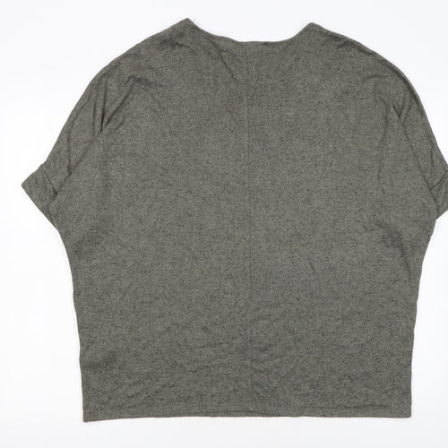 Apricot Women’s Grey Relaxed Fit Jersey T-Shirt UK 12