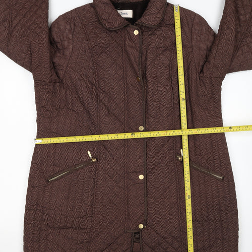 Marks and Spencer Women's Brown Quilted Mid-Length Coat UK 20