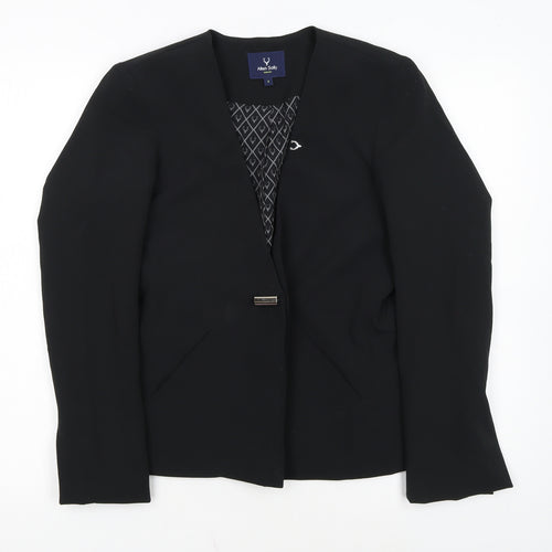Allen Solly Woman Black Small Slim Fit Single-Breasted Blazer