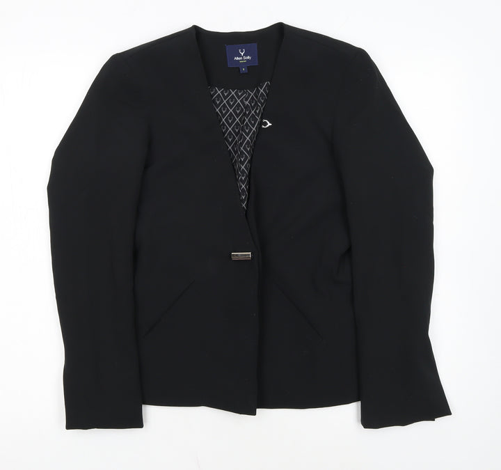 Allen Solly Woman Black Small Slim Fit Single-Breasted Blazer