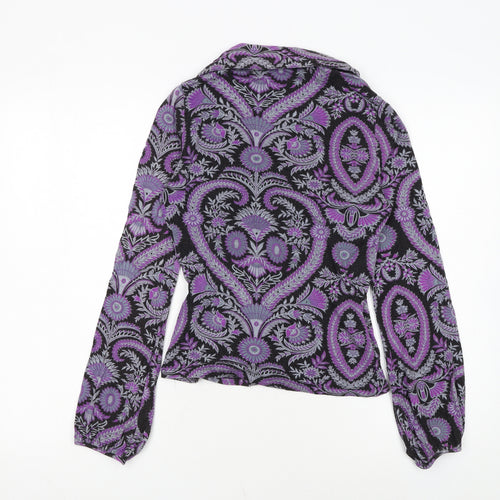 Next Women's Multicoloured Paisley Wrap Blouse UK 8 Viscose Stretch