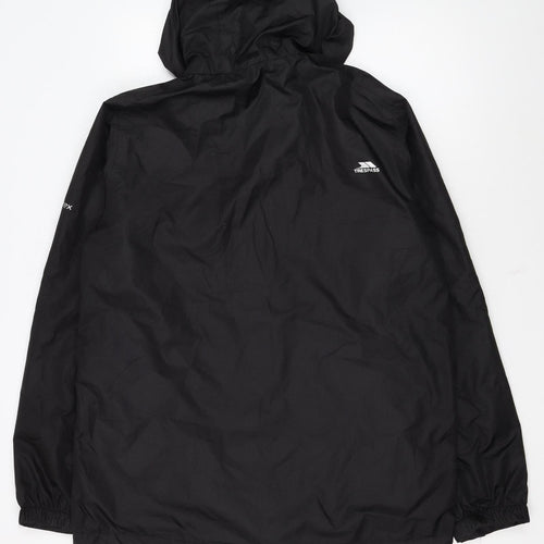 Trespass Men's Black Waterproof Hooded Rain Jacket L