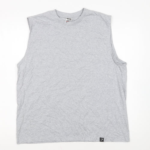Gymshark Men's Grey XL Sleeveless Tank Top Athletic Fit