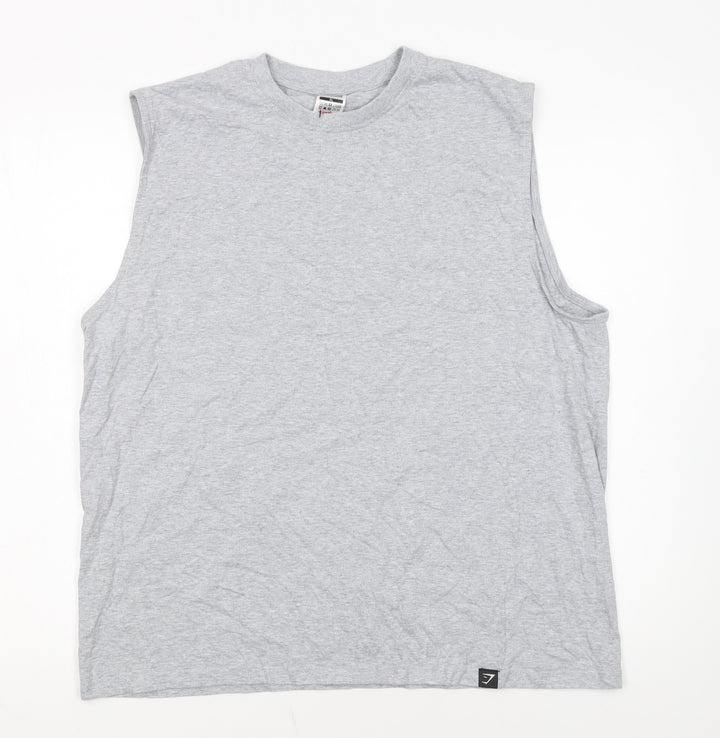 Gymshark Men's Grey XL Sleeveless Tank Top Athletic Fit
