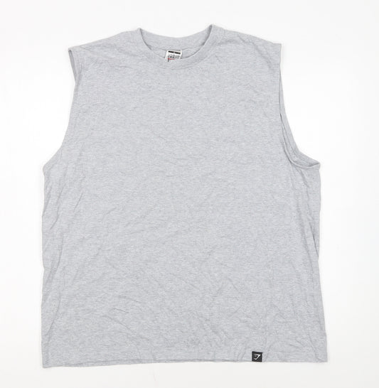 Gymshark Men's Grey XL Sleeveless Tank Top Athletic Fit