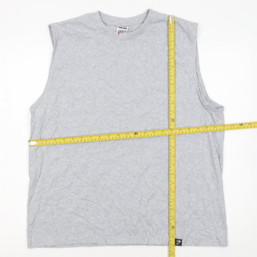 Gymshark Men's Grey XL Sleeveless Tank Top Athletic Fit