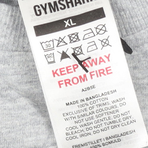 Gymshark Men's Grey XL Sleeveless Tank Top Athletic Fit