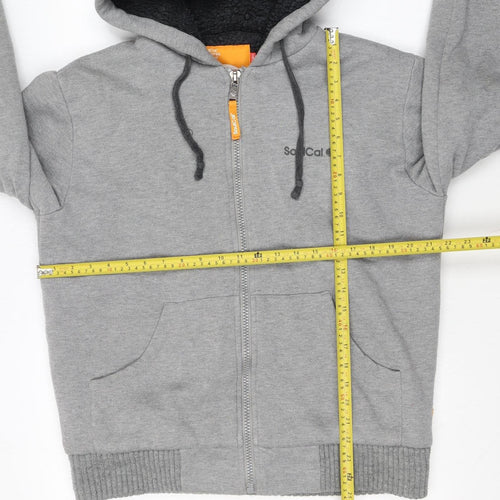 SoulCal Men's Grey Full Zip Hoodie Medium Fleece Lined